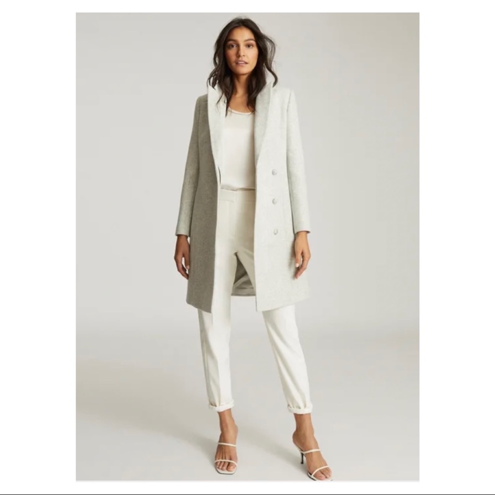 Reiss Italian wool grey coat NWT